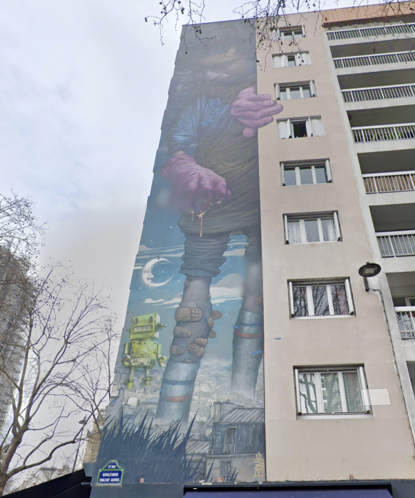 photo de Jeune graffeuse - street art - Boulevard Vincent Auriol