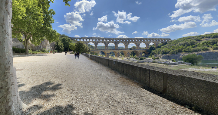 photo de Vue sur le pont du gard